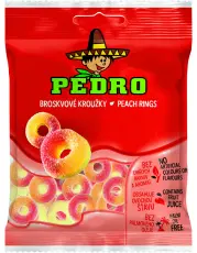 Pedro Peach Rings 80g – Coopers Candy