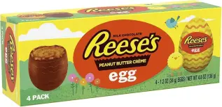 Reeses Peanut Butter Creme Egg 4-pack 136g &ndash; Coopers Candy