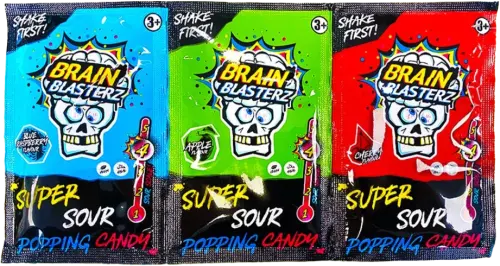 Brain Blasterz Super Sour Popping Candy Trio 36g – Coopers Candy
