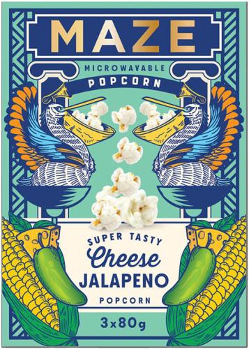 MAZE Popcorn Cheesy Jalapeno 3-pack 240g – Coopers Candy