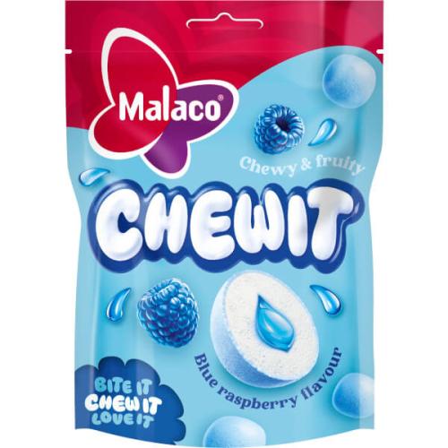 Malaco Chewit Blue Raspberry 115g – Coopers Candy