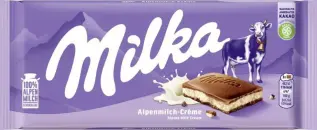 Milka M&aelig;lkechokoladebar Karamel Creme 100g &ndash; Coopers Candy