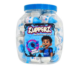 Zuppers Blue Baby Bottle Gummy Filled 18g x 50st &ndash; Coopers Candy