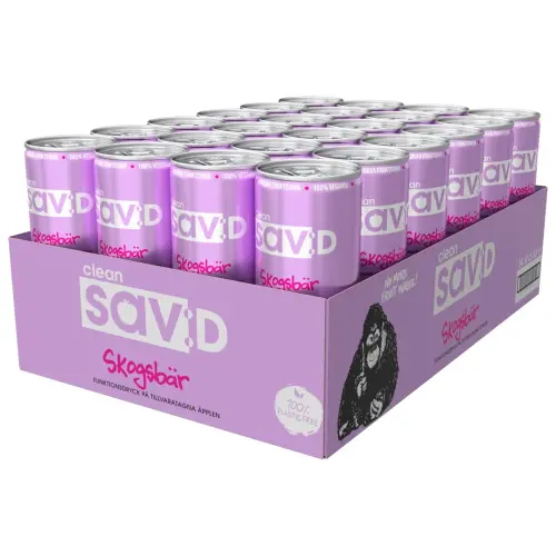 Clean Drink Sav:D - Skogsbär 33cl x 24st – Coopers Candy