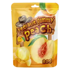 Peelable Gummy Peach 80g – Coopers Candy