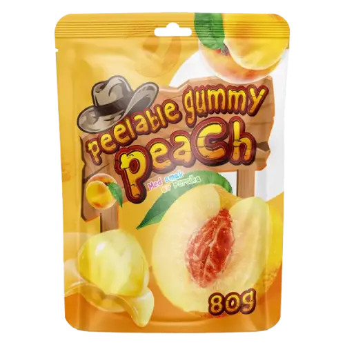 Peelable Gummy Peach 80g – Coopers Candy