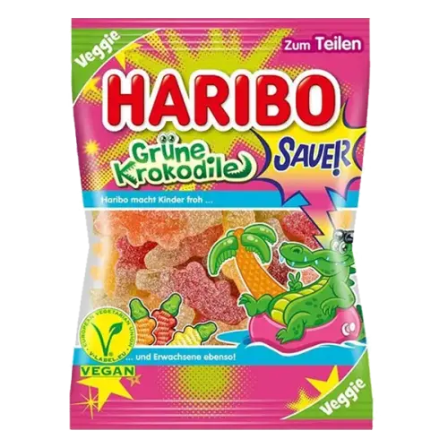 Haribo Grüne Krokodile 175g – Coopers Candy