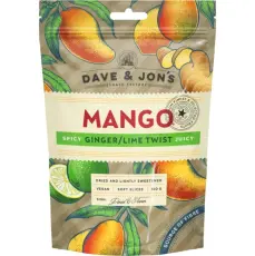 Dave & Jons T&oslash;rret Mango Spicy Ginger Lime Twist 100g &ndash; Coopers Candy