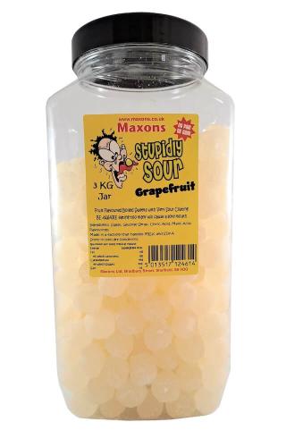 Maxons Stupidly Sour Jar Grapefruit 3kg – Coopers Candy