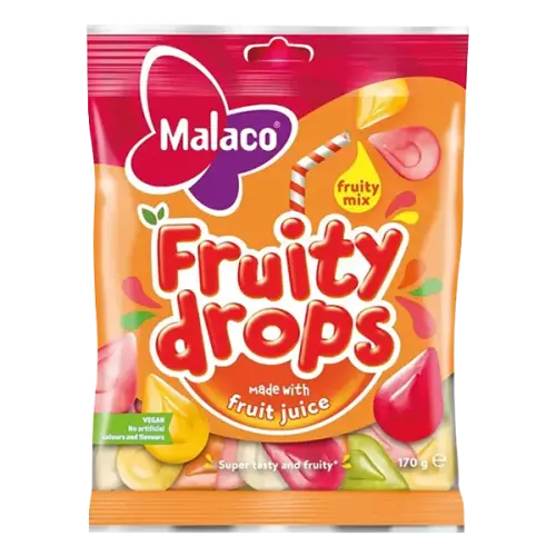 Malaco Fruity Drops Frutiy Mix 110g – Coopers Candy