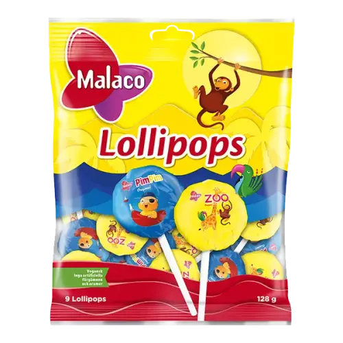 Malaco Lollipops 128g – Coopers Candy