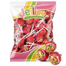 Pin Pon Lollipop Gum Sour Strawberry 53st – Coopers Candy