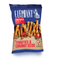 Elephant Pretzel Twist - Tomat & Kummin 70g(BF:2025-06-26) – Coopers Candy