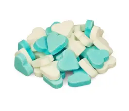 Mini Frukthjärtan Blå & Vit 1kg – Coopers Candy