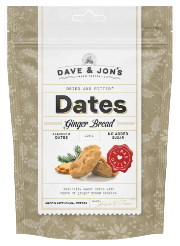 Dave & Jons Dadlar Ginger Bread 125g – Coopers Candy