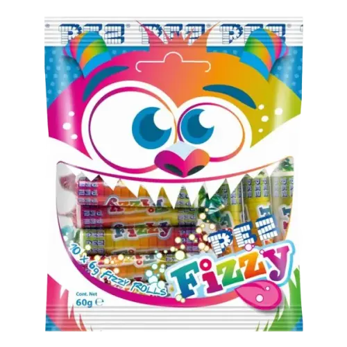 PEZ Fizzy Rolls Bag 60g – Coopers Candy