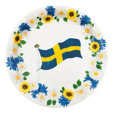 Papperstallrikar Svenska Blommor 8-pack &ndash; Coopers Candy