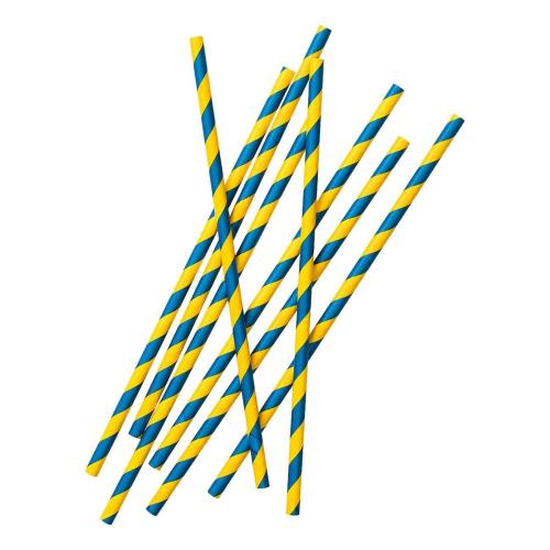 Papperssugrör Svenska Flaggan 24-pack – Coopers Candy