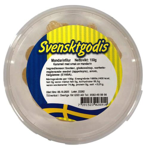 Svenskt Godis Klassiker - Mandarinfilur 150g – Coopers Candy