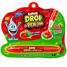Sour Drop & Pen Jam Jordgubb 55g &ndash; Coopers Candy
