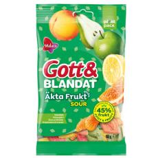 Malaco Gott & Blandat Äkta Frukt Sour 90g – Coopers Candy