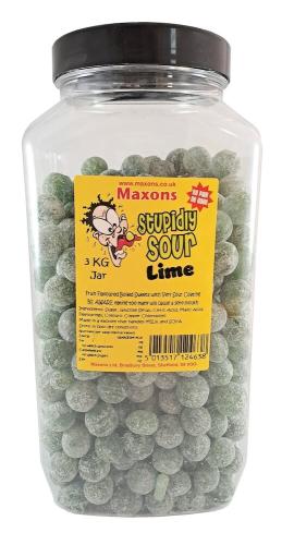 Maxons Stupidly Sour Jar Lime 3kg – Coopers Candy