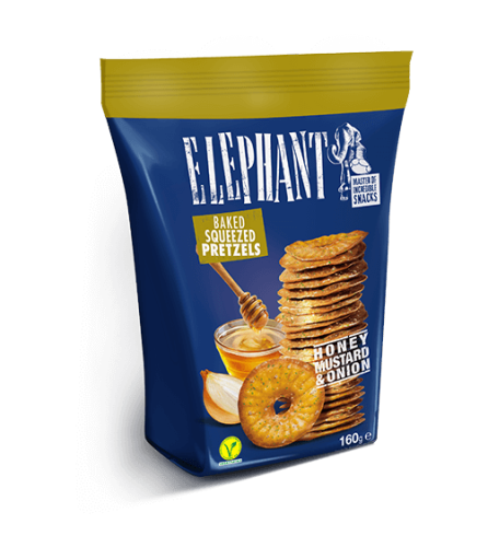 Elephant Kringlor - Honey Mustard & Onion 160g – Coopers Candy