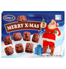 ONLY Milk Chocolate Merry X-mas Figures 100g – Coopers Candy