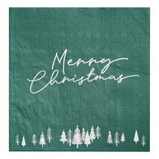 Servetter Merry Christmas Gröna 16-pack – Coopers Candy
