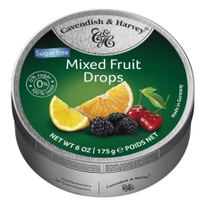 Cavendish & Harvey Mixed Fruit Drops Sugarfree 175g – Coopers Candy