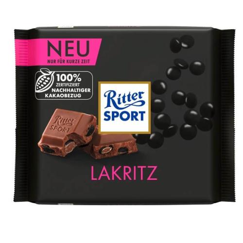 Ritter Sport Milk Chocolate Liquorice 100g – Coopers Candy