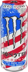 Monster Energy Ultra Red White Blue Razz 473ml &ndash; Coopers Candy