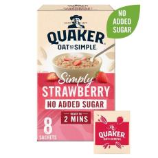 Quaker Oat so Simple No Added Sugar Strawberry 260g – Coopers Candy