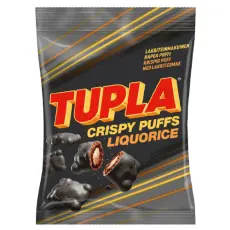 Tupla Crispy Puffs Liquorice 140g &ndash; Coopers Candy