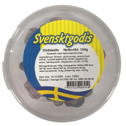Svenskt Godis Klassiker - Dödskalle 150g – Coopers Candy