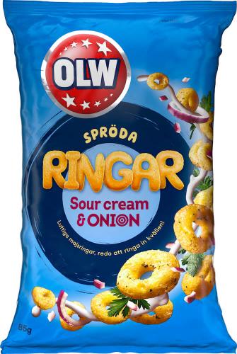 OLW Ringar Sour Cream & Onion 85g – Coopers Candy