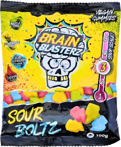Brain Blasterz Sour Boltz 100g – Coopers Candy