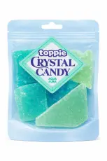 Toppie Crystal Candy Bl&aring;b&auml;r 40g &ndash; Coopers Candy