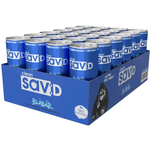 Clean Drink Sav:D - Blåbär 33cl x 24st – Coopers Candy