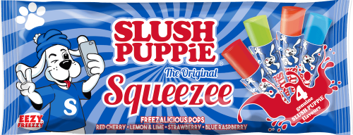 SLUSH PUPPiE Squeezee Freeze Pops 10pk (BF: 2025-09-30) – Coopers Candy
