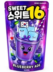 Sweet 16 Blueberry Ade Zero Sugar 200ml &ndash; Coopers Candy