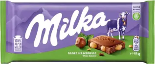Milka M&aelig;lkechokoladebar Hazelnut 95g &ndash; Coopers Candy