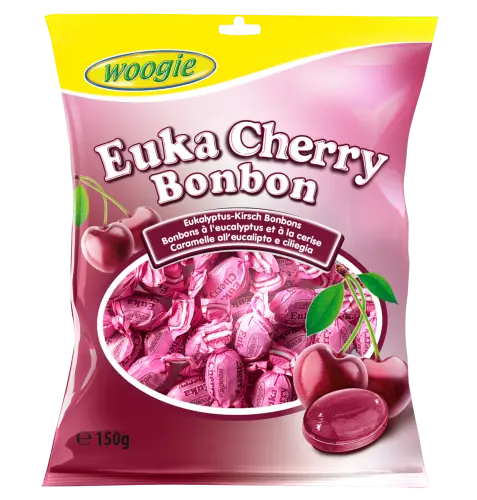 Woogie Eukalyptus-Cherry candies 150g – Coopers Candy