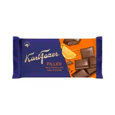 Karl Fazer Filled Orange chokladkaka 121g – Coopers Candy