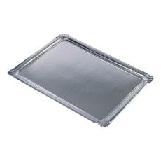 Serveringsfat Papp Rektangulär Silver 10-pack – Coopers Candy