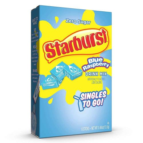 Starburst Zero Sugar Blue Raspberry Singles to Go 6-pack – Coopers Candy
