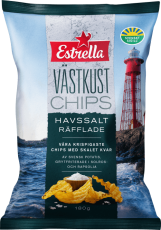 Estrella Västkustchips Havssalt Räfflade 180g – Coopers Candy