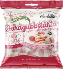 Aroma Jordgubbstårta 125g – Coopers Candy