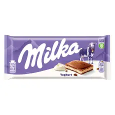 Milka M&aelig;lkechokoladebar Yoghurt 100g &ndash; Coopers Candy