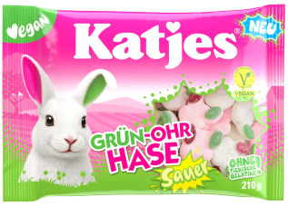 Katjes Gr&ouml;n&ouml;rade Skumharar 210g &ndash; Coopers Candy